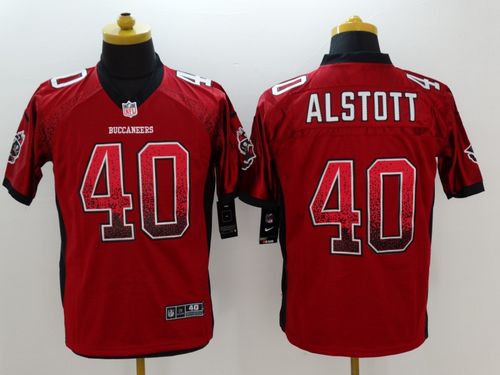 Nike Buccaneers #40 Mike Alstott Red Team Color Men's Stitched NFL Elite Drift Fashion Jersey - Click Image to Close